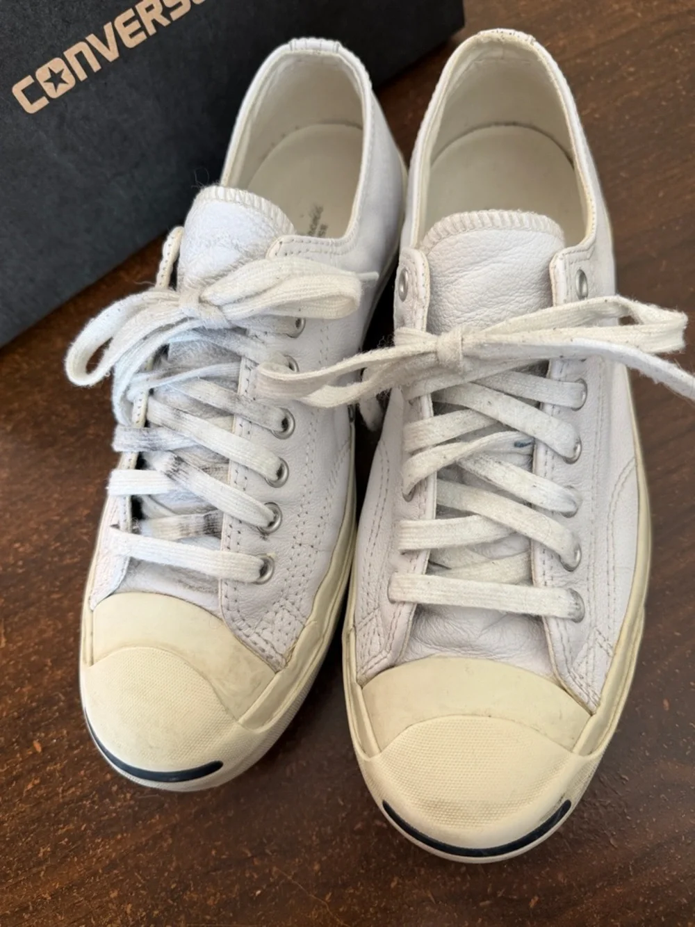 Converse Jack Purcell Leather Ox Low Top Sneakers w/ Box - Sz 9.5M / 11W - Picture 4 of 9